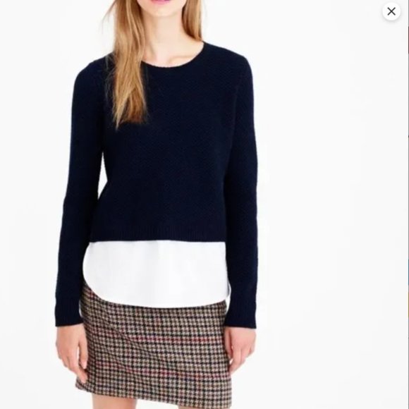 J.CREW Multi Colour Houndstooth Wool Skirt Size 0 - Picture 2 of 5